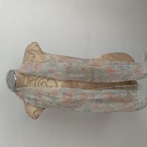 Sheer flowered scarf